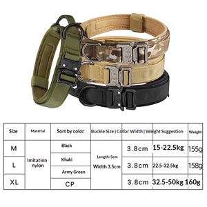 Coleira de Treinamento Personalizada com Logo e Cor para Produtos para Animais de Estimação, Fivela de Metal para Cães Médios e Grandes, Conjunto de Coleira e Guia Tática - Product Image 4