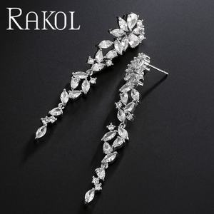 Rakol EP1206เครื่องประดับแฟชั่นหรูหราคุณภาพสูงเพทายชุบทองตุ้มหูแต่งงาน - Product Image 5