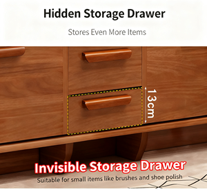 Étagères à Chaussures Fines Modernes Organisateur Réglable Grand Rangement Meuble à Chaussures Simple en Bois Ultra Mince pour Entrée - Product Image 4