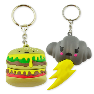Figurines d'Anime Porte-clés Porte-clés Cartoon Porte-clés Usb Couvre Clé Caoutchouc Pvc Jouet Porte-clés Personnalisé Avec Personnages <span class=keywords><strong>3d</strong></span> - Product Image 3