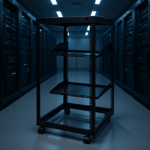 แร็คเซิร์ฟเวอร์แบบเปิด D0100HAD4H7 20U ขนาด 15''-40'' ปรับความลึกได้ พร้อมล้อเลื่อน สำหรับงาน IT - Product Image 2