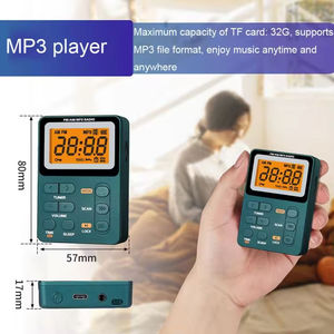<b>Pocket</b>-Sized AM/FM Digital Radio, Rechargeable MP3 Player with TF Card Playback & Stereo Speaker - Product Image 3