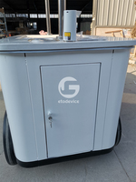 Chariot de Présentation Gelato et Crèmes Glacées Dures, sur Deux Roues