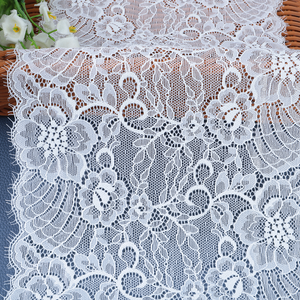 Benutzer definierte französische elastische Spitze Spandex Nylon 18,5/20CM Flower Stretch <span class=keywords><strong>Lace</strong></span> Trim für Kleid - Product Image 3