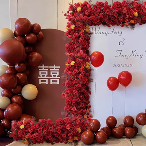 Lụa Hoa Hồng Đỏ Hàng Hoa Trang Trí Nội Thất Cho Đám Cưới Backdrop Sắp Xếp Vòm Khung Rèm Hoa Sofa Á Hậu Tiệc Tổ Chức Sự Kiện Bảng Đạo Cụ - Product Image 2