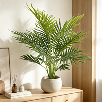Promotion : Palmier Artificiel Haut de Gamme en Plastique, Réaliste, en Pot de 50 cm, Idéal pour la Décoration de Bureau, Table ou Coin de Table – Plante de Palmier Artificielle