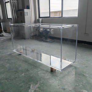 Premium Acryl Vierkant Modern Ecologisch Vriendelijk Gemakkelijk te Reinigen Grote Transparante Commerciële Aquariumtank voor Huis Winkel Decoratie Box - Product Image 3
