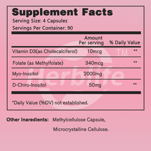 Suplemento de Inositol Premium Personalizable - Mioinositol y D-Chiroinositol con Folato y Vitamina D - Venta Caliente OEM - Product Image 2