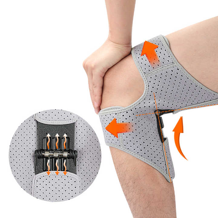 Genou Booster Joint Support Ressort Genou Stabilisateur Pad Power Genouillère pour les Jambes faibles Vieille Jambe Froide