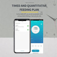 Distributeur automatique de nourriture intelligent pour animaux de compagnie, anti-colmatage, portable (sur batterie/charge), design bouteille, élégant, mignon, avec minuterie programmable