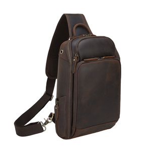 Maroquinerie Vintage Cheval Fou En Cuir Grande Capacité Une Bandoulière Prise Casque <span class=keywords><strong>Sac</strong></span> Bandoulière Pour <span class=keywords><strong>Ipad</strong></span> - Product Image 1