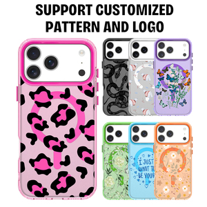Coque de téléphone magnétique à motif personnalisé, couleur bonbon, finition mate, agréable au toucher, antichoc, protection pour iPhone 13 14 15 16 17 Pro Max - Product Image 1