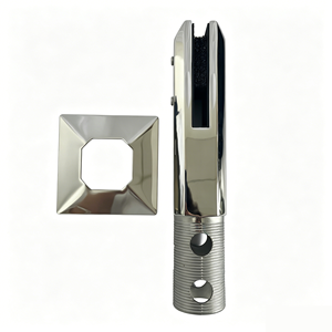 Accessori per Recinzioni Piscina <span class=keywords><strong>in</strong></span> Acciaio Inox 316, Montaggio a Incasso su <span class=keywords><strong>Cemento</strong></span>, Perno per Vetro con Punta Quadrata Lunga - Product Image 4
