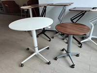 Mesa de centro de comedor redonda de madera maciza de estilo moderno europeo Escritorio de ordenador ajustable
