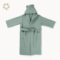 Biologische Katoen Cover-Up Voor Kinderen Mousseline Hooded Poncho Duurzame Badjas Kind Eco Friendly Baby Badjas