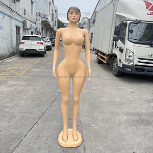 Manekin PE seluruh badan pria, Gaun Display Display realistis kulit manekin dengan alas - Product Image 6