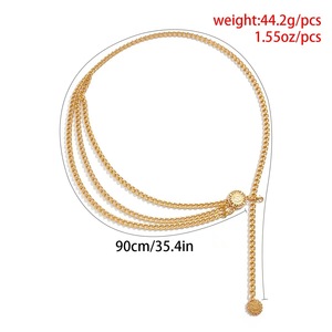 Catena per il corpo a strati da donna, catena vintage per la vita, gioielli di moda di tendenza - Product Image 4