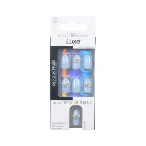 Uñas Postizas con Diseño de Lazo Francés Parisino, Marca Privada, Calidad de Salón, Pretty Woman, OEM ODM, Uñas a Presión, Forma de Almendra, ABS - Product Image 2