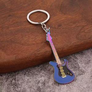 Llavero de guitarra metálico vintage Y2K al por mayor con purpurina, mosquetón retro estilo <span class=keywords><strong>milenio</strong></span> brillante, llavero de moda estilo caricatura - Product Image 3