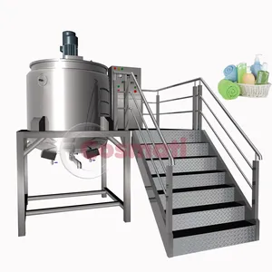 300-1000 Liter Shower Soap Gel Liquid Making Machine High Speed Shear Heated Mixing Tank