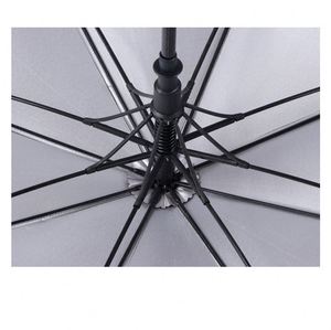 <b>Large</b> Sleeve Golf With Uv Coating Umbrella Black and Silver - Product Image 3