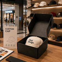 Boîte en carton ondulé mat laminé de luxe personnalisée avec fermeture magnétique pour l'expédition de casquettes haut de gamme