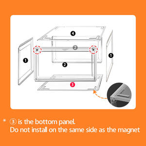 Caja de Almacenamiento de Zapatos Apilable de Plástico Transparente de Alta Calidad de 36*27*23CM, Caja de Zapatos Acrílica Grande con Puerta Lateral Magnética - Product Image 5