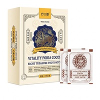 Patchs pour les pieds Vitality Poria Eight Treasure OEM ODM 30 pièces/boîte, autocollants à base de plantes et de moxa pour soulager l'humidité, prix usine