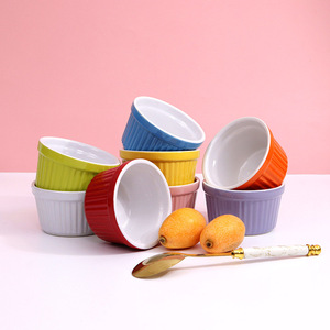 Livraison gratuite sur des coupelles à pudding en céramique, des coupelles à œufs à la vapeur, des coupelles à gâteau en céramique résistantes aux hautes températures, plusieurs modèles - Product Image 1