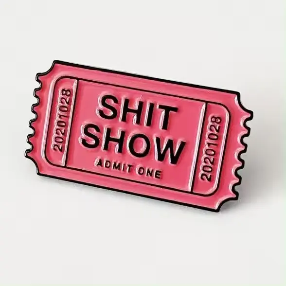 Ji an AiLi Metal Craft Cheap Free Sample Ticket Creative Logo Custom Show Pin