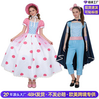 Costume Bo Peep pour femme adulte, ensemble robe longue de bergère, tenue de personnage d'anime cosplay Toy Story, étiquettes de source transfrontalière