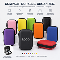 Étui organisateur personnalisé en EVA pour câbles de charge, écouteurs et accessoires – Sac de rangement compact à coque rigide pour les voyages et le bureau