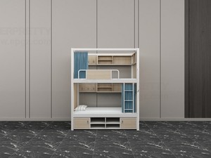 <span class=keywords><strong>Lit</strong></span> superposé en métal avec glissière et rideaux d'intimité pour étudiants, personnel, travailleurs et voyageurs - Product Image 2