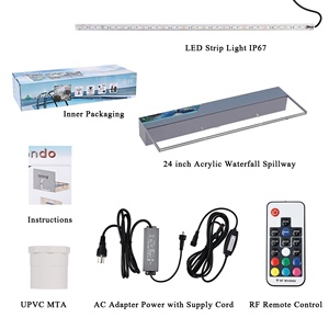 <span class=keywords><strong>Pondo</strong></span> น้ำพุสระว่ายน้ำมีไฟ24 "พร้อมไฟ LED 7สีอะคริลิคสำหรับสวนกลางแจ้งบ่อน้ำน้ำตกรั่วไหล - Product Image 3