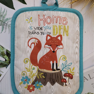DUOLAI <strong>Kitchen</strong> 100% Cotton <strong>Potholder</strong> With Custom Design Printing Heat Resistant Non Slip Pocket Mitt Pot Holders for <strong>Kitchen</strong> Bbq - Product Image 3