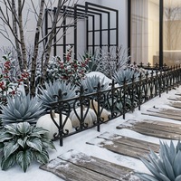 Outils de jardinage : Bordure de jardin victorienne élégante, clôture ornementale noire, bordure de parterre de fleurs DIY pour la décoration de cour et de jardin