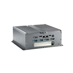 英特尔D2550无风扇嵌入式工业电脑迷你盒电脑2LAN 6COM 6 * RS232或4 * rs485或3 * rs422 6USB，带1 * PCI扩展