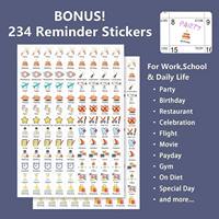 Nouvel Arrivage Calendrier de Bureau 2026 avec 234 Autocollants de Rappel Mini Calendrier de Table pour la Gestion du Calendrier au Bureau, à la Maison et à l'École
