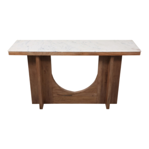 Consolle moderna con struttura in legno e piano in marmo per ingresso o soggiorno - Product Image 4