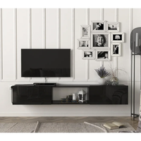 Kabinet Penyimpanan TV Mode Modern Kayu Berdiri Dinding Pabrikan untuk Kabinet Pajangan Ruang Tamu