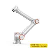 JINWEI FR16 16kg 1034mm Cobot 6 axes IP54 ISO 10218 CR CE 0.03mm pour l'entretien de machines, l'assemblage et la manutention de matériaux lourds