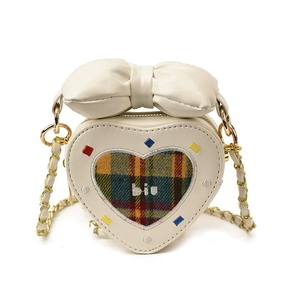 Graziose borse a forma di cuore carine per ragazze lettere da ricamo borsa a tracolla da donna <span class=keywords><strong>Mini</strong></span> 3D borsa con fiocco grande rossetto borse monete - Product Image 2