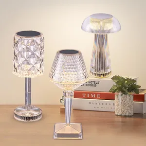 Lámpara de escritorio táctil USB cristal Ins estilo romántico hogar Bar dormitorio boda fiesta LED PC pequeño DC 32 plástico moderno nórdico lámpara 80