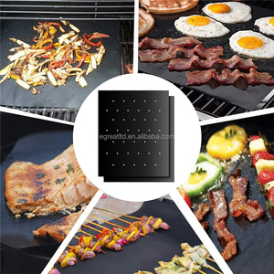Feuilles de cuisson réutilisables en PTFE et fibre de verre pour barbecue et accessoires, faciles à nettoyer, tapis de cuisson perforés pour gaz et charbon de bois - Product Image 6