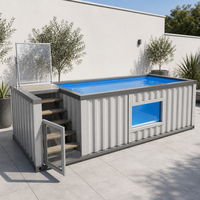 Maßgefertigter Glasfaser-Versandcontainer-Swimmingpool 40ft Outdoor-Einbaupool für Villa, Resort und Gewerbe
