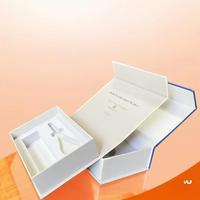 Boîte cadeau personnalisée à couvercle rabattable avec impression dorée, boîtes rigides, emballage pour huiles essentielles