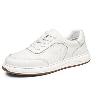 Zapatillas de Cuero para Hombre, Estilo Casual, de Cuero Genuino, Color Negro y Blanco - Product Image 2