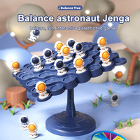 Jeu de société éducatif interactif double pour enfants : Arbre d'équilibre grenouille personnalisé, jeu de puzzle d'empilage spatial
