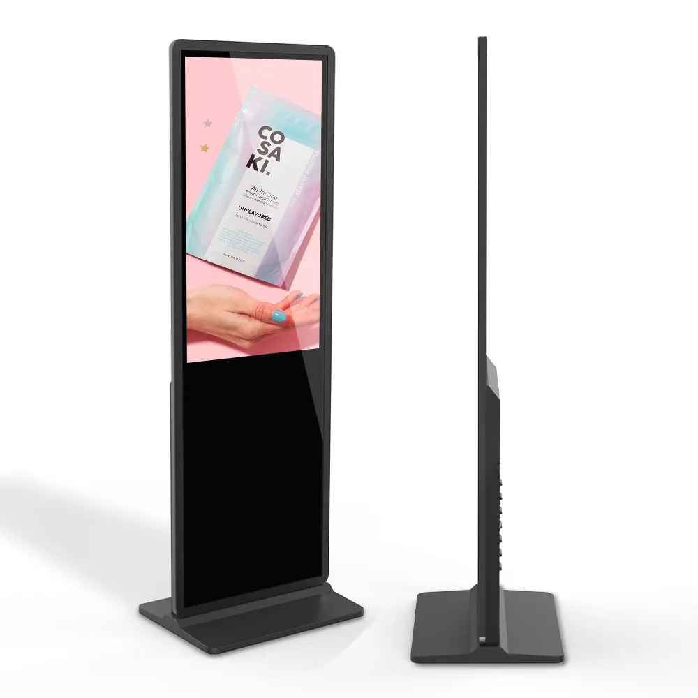 55 Zoll Indoor Floor Stand vertikale Totem Display Werbung Player ultra dünne Android Touchscreen Kiosk LCD Digital Signage