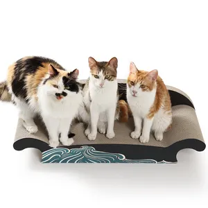 キャットラウンジスクラッチャーソファ猫ラウンジャーベッドスクラッチパッド付き猫ソファベッド